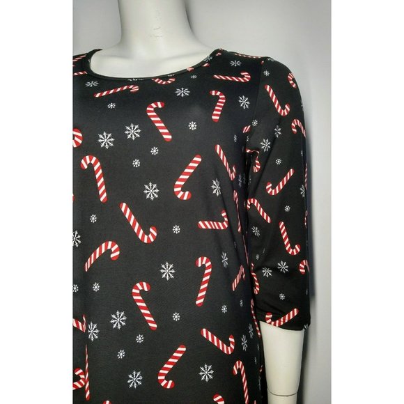 Holiday Christmas cheer Tunic Dress Plus sizes 1X-2X-3X - Picture 4 of 9